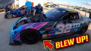 C5 Z06 Corvette Blows Engine at Sebring International Raceway