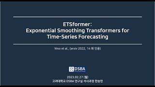 [Paper Review] ETSformer: Exponential Smoothing Transformers for Time-series Forecasting