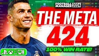 BROKEN Meta 424 V2 FM24 Tactics! (100% Win Rate!) | Best FM24 Tactics