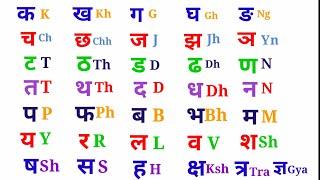 Hindi Varnamala English Spelling ke Saath /  Basic English Learn / k kh g gh ng / क ख ग घ