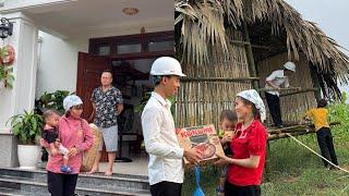 FULL VIDEO: Single Mother's new Life after being evicted, Engineer helps Building Bamboo House