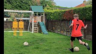 FOOTBALL TRAINING IN MY BACK GARDEN