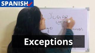 Exceptions of Irregular Verbs | Spanish With Pallavi