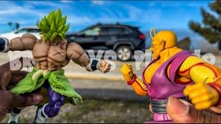 Orange Piccolo vs. Super Broly The Ultimate Toy Battle on the freeway!