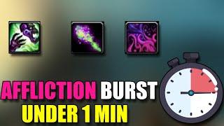 How to Burst as Affliction warlock Explained Under 1 minute! - Bualock PVP Guide