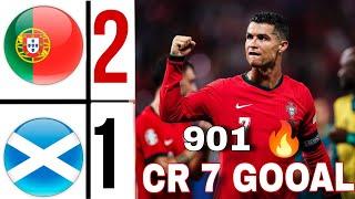 portugal 2-1scotland | highlights | cristiano ronaldo goal 901  Cr 7 Goal vs scotland