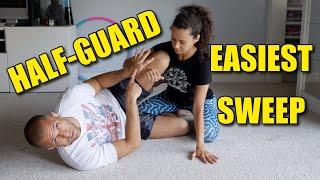 The Easiest Half-Guard Sweep In BJJ & Multiple Options