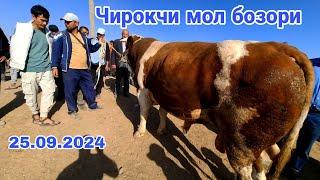 Чирокчи мол бозори нархлари 25.09.2024