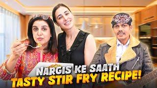 Nargis Fakhri’s Quick & Healthy Veg Stir Fry Recipe! | @FarahKhanK