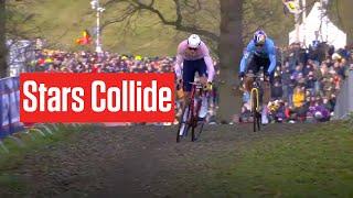 Mathieu Van Der Poel And Wout Van Aert CLASH In Cyclocross World Championships 2023 