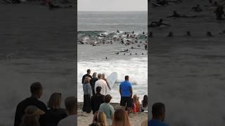 CROWDED SURFING SPOT CHAOS #shorts