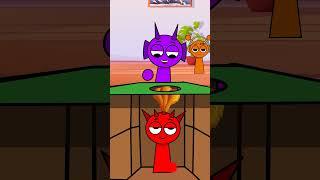 POV Red Raddy helps Pinki, Oren and Durple get more gifts in Magic Box | Incredibox Sprunki #shorts