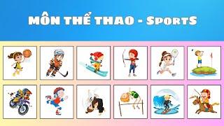 Dạy bé học tiếng Anh Tên các môn Thể thao (Sports) |  Fun English Sports for Kids | Oh Vui Kids