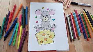 We Draw a Cute Mouse  #Drawesome #Mouse