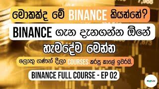 What is Binance? | Binance platform explanation step by step in Sinhala