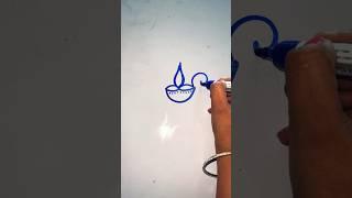 How to draw diya   🪔 with rangoli #howtodraw #kidsdrawing #shorts @PalakEducationArts