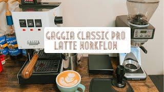 GAGGIA CLASSIC PRO WORKFLOW FOR A LATTE