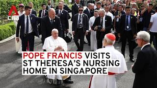 Pope Francis visits St Theresa's nursing home in Singapore