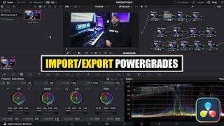 Export - Import Powergrades in DaVinci Resolve [ How To Tutorial ]