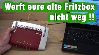 AVM Fritzbox als MESH WLAN Repeater benutzen + Access Point ohne Kabel Einrichtung ganz einfach