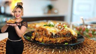 CHEESY BEEFY ENCHILADA CASSEROLE With the BEST RED ENCHILADA SAUCE Perfect GROUND BEEF Recipe