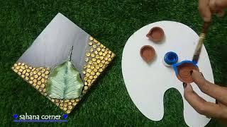 3D- LEAF - MURAL ART - WALL DECOR - EASY AND UNIQUE