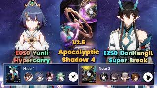 E0S0 Yunli Hypercarry & E2S0 DanHengIL Super Break | Apocalyptic Shadow | 3 Stars| V2.5 | HSR |