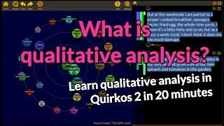 What is qualitative analysis? Quirkos 2 in 20 minutes