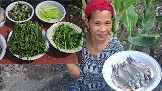 I COOKED EVERYTHING GREEN TODAY |HOW TO COOK FISH IN NAGA STYLE