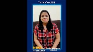 Discover Inspiring Learner Success Stories! Neha melwani review About Digital Marketing training .