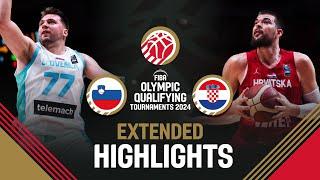 Slovenia  vs Croatia  | Extended Highlights | FIBA OQT 2024 Greece