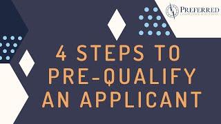 4 Steps To Pre-Qualify An Applicant | LIHTC Communities