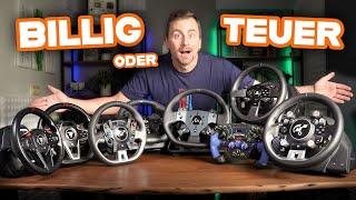 Sim Racing steering wheel comparison 2022 ► 200 to 2000 euros! [engl sub]