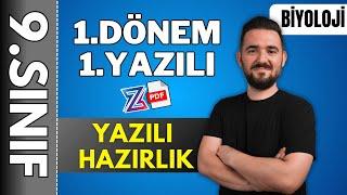 9.SINIF 1.DÖNEM 1.YAZILI BİYOLOJİ | MEB SENARYOSU | YENİ MÜFREDAT | 2024- 2025 PDF