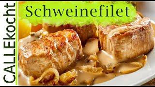 Die schnelle Pfanne: Schweinefilet in Pfeffer-Champignonrahm - Rezept