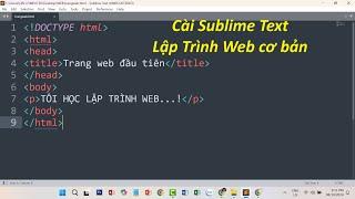 Cài đặt Sublime Text và lập trình Web HTML đơn giản