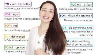 TO or FOR? TO ME or FOR ME? - English prepositions