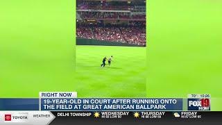 Reds fans runs onto field, does backflip before being Tased