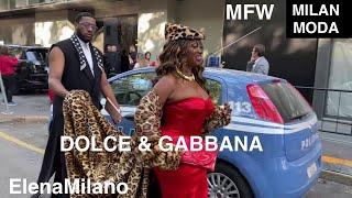 Dolce & Gabbana for Madonna.  Guests Street style Milan Fashion Week 21/09/24  #italy #milan #mfw