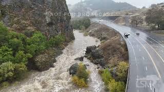 11-21-2024 Santa Rosa, California - Atmospheric River - Street Flooding - Roads Closed