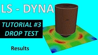 LS-DYNA TUTORIAL #3 - What happens if the HAMMER 250 Kg reaches a steel plate ?  - Results