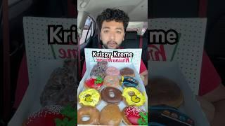 Trying Krispy Kreme #foodreview #shorts #foodie #donuts #eatingshow