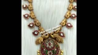 Beautiful Nakshi kundan mango haram @Shri’s Silver jewellery