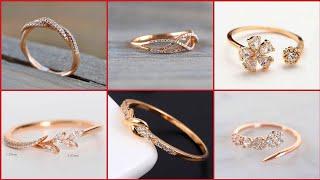 Delicate Gold Diamond 14kt Rings Designs