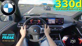 2023 BMW 330d Touring 286+11 PS TOP SPEED AUTOBAHN DRIVE POV