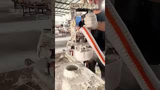 Unsaturated polyester resin filling process into fiber-reinforced plastic mold to mold washing tubes