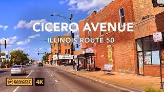 Cicero Avenue | Illinois Rt 50 | Drivetour | 4k | Drivgest