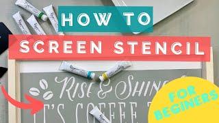 How To Screen Stencil: FolkArt Sign Shop ~ Plaid Crafts & Michaels