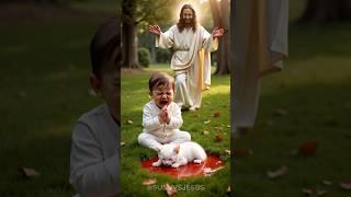 Baby fell down the well lucky kitten and Jesus saved the Baby #jesus #kitten #baby