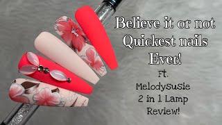 Easy Nail Art! | Melodysusie 2 in 1 Lamp Efile Review